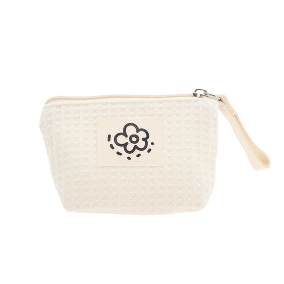 Plaid Makeup Bag Beige - Picture 1 of 5